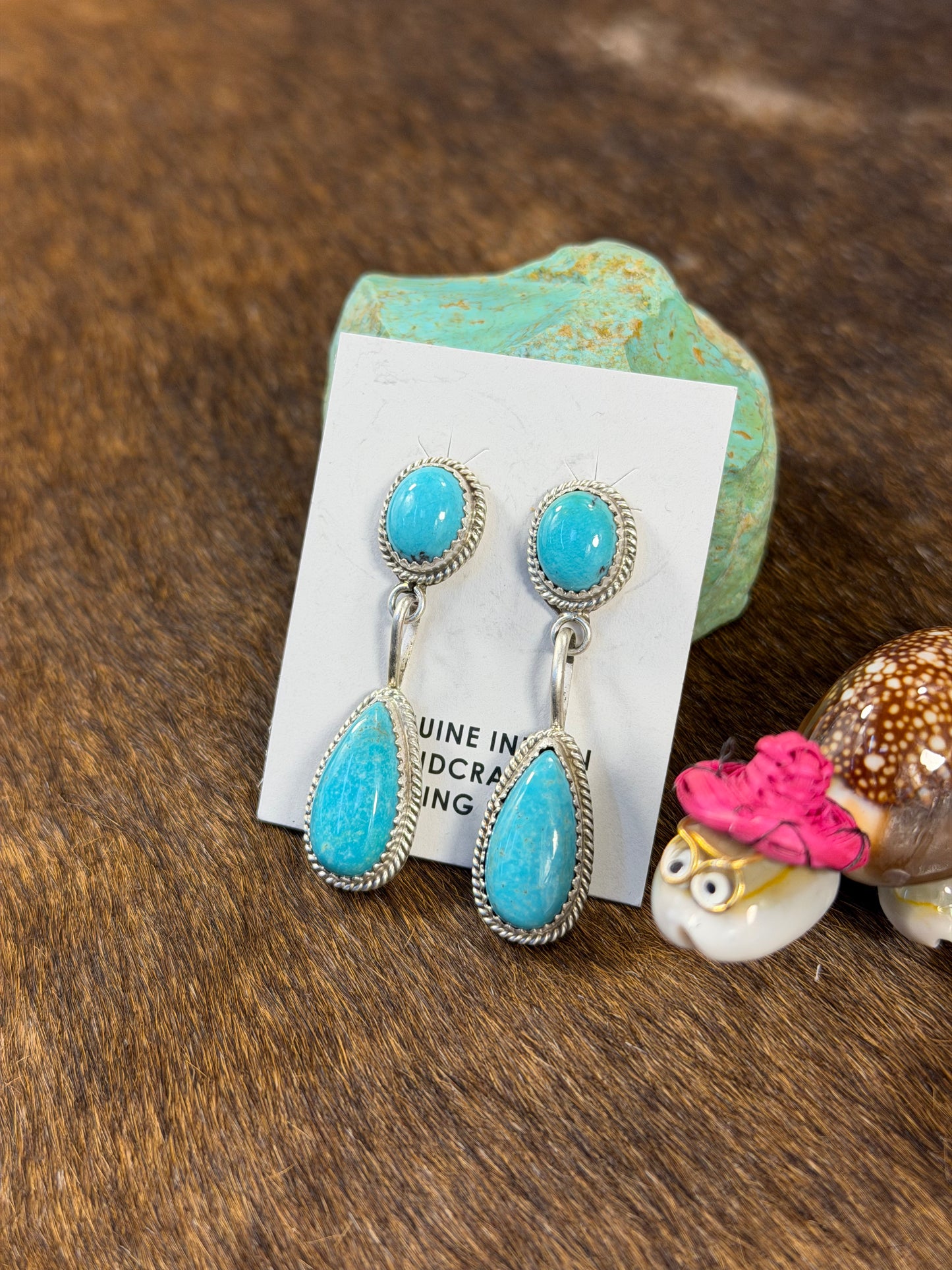 Kingman Turquoise Dangle Earring