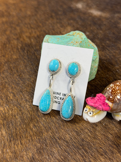 Kingman Turquoise Dangle Earring