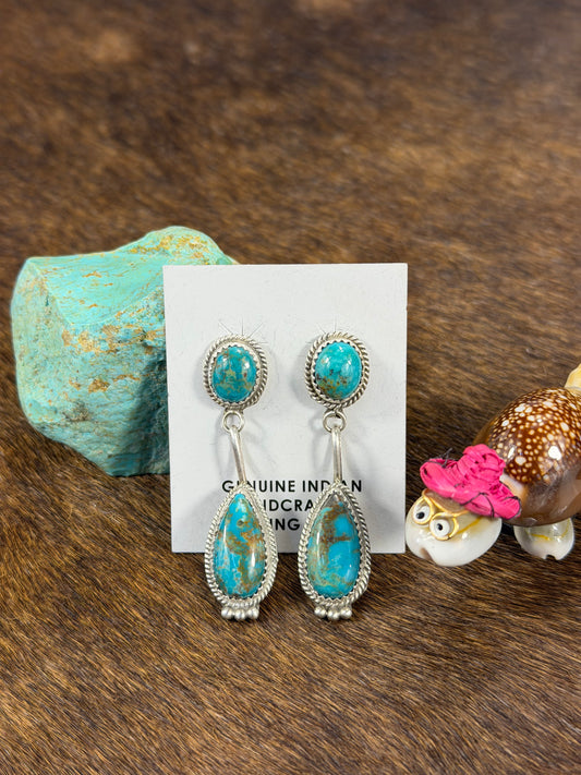 Kingman Turquoise Dangle Earring