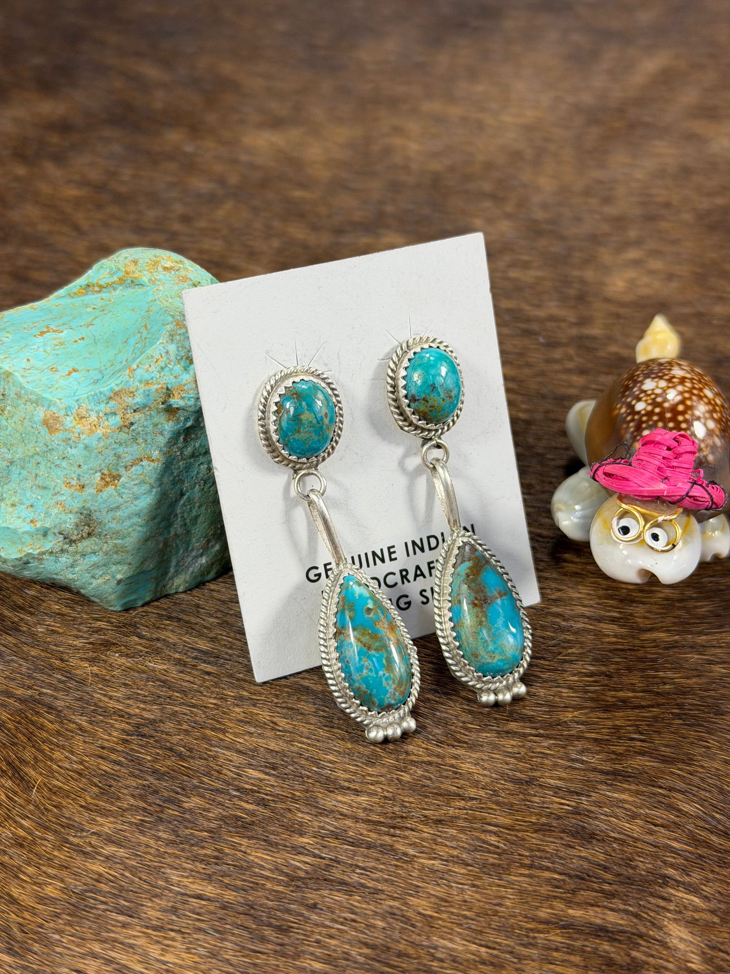 Kingman Turquoise Dangle Earring