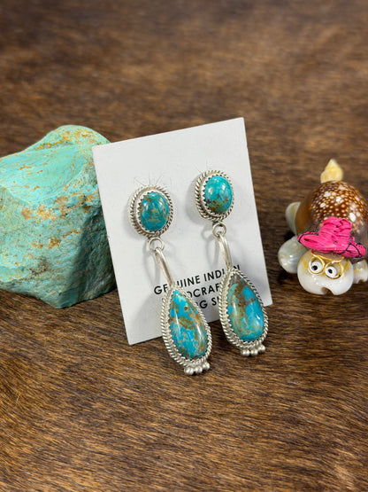 Kingman Turquoise Dangle Earring