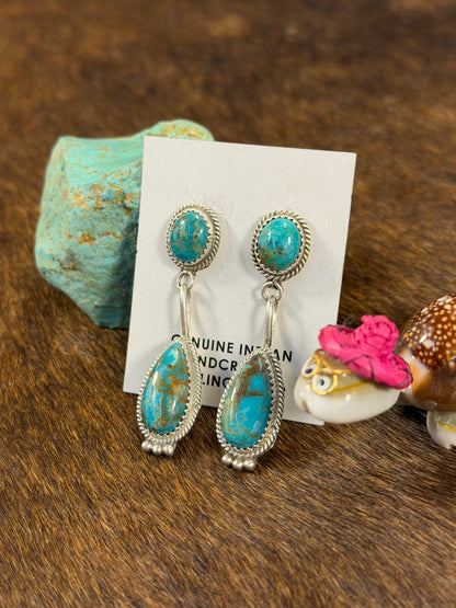 Kingman Turquoise Dangle Earring