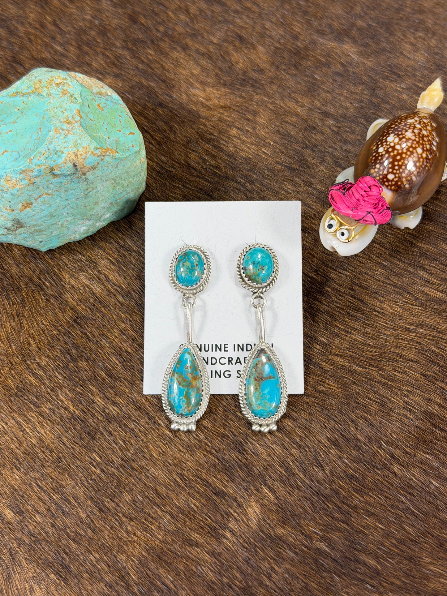Kingman Turquoise Dangle Earring