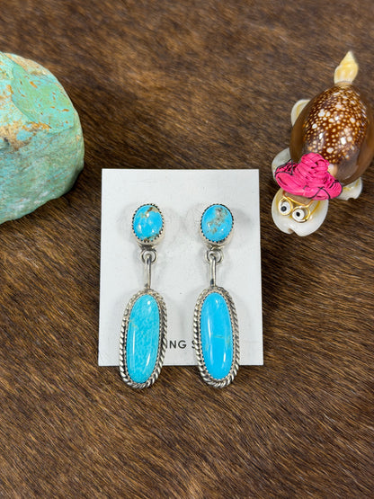 Kingman Turquoise Dangle Earring