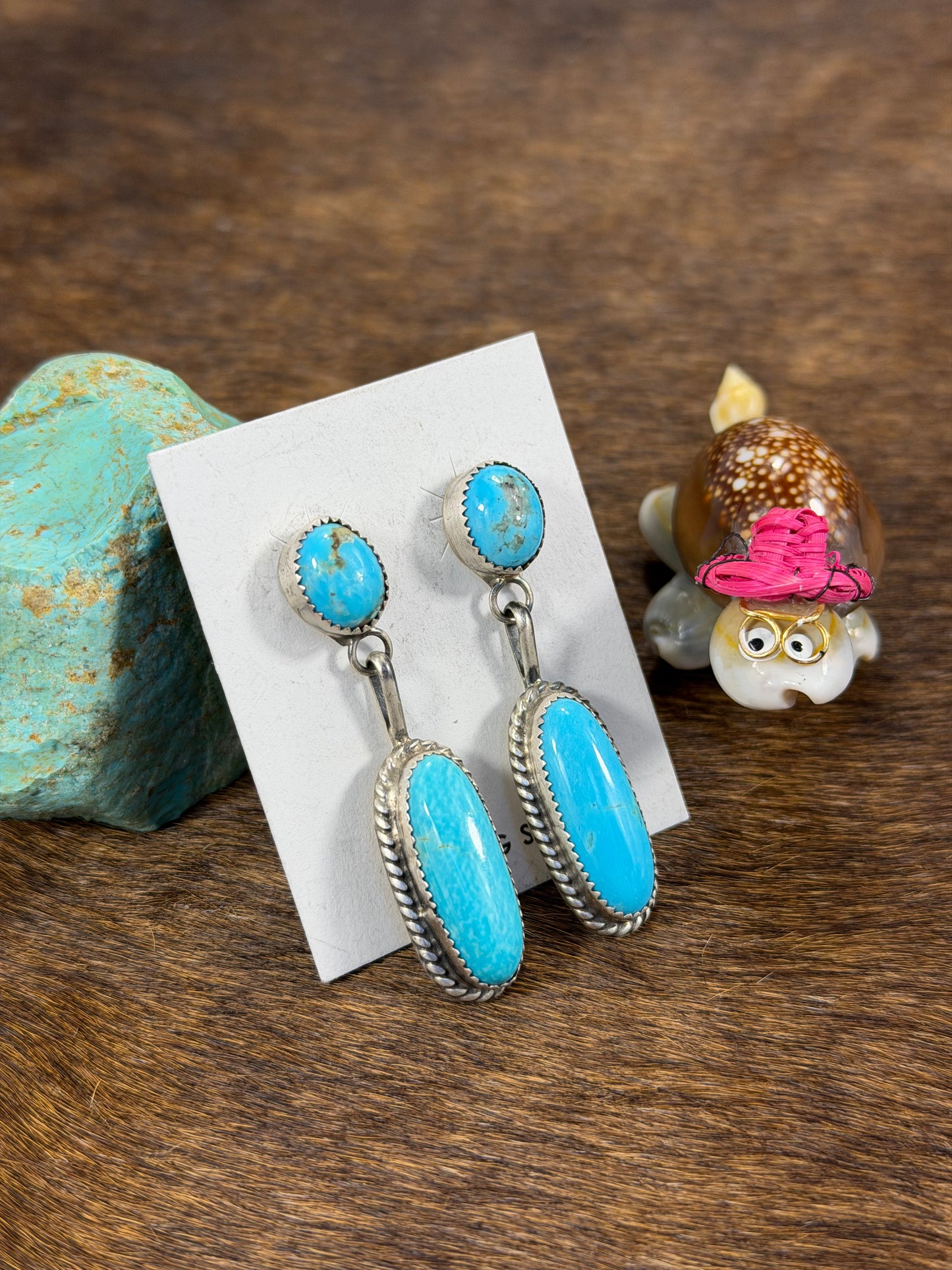 Kingman Turquoise Dangle Earring