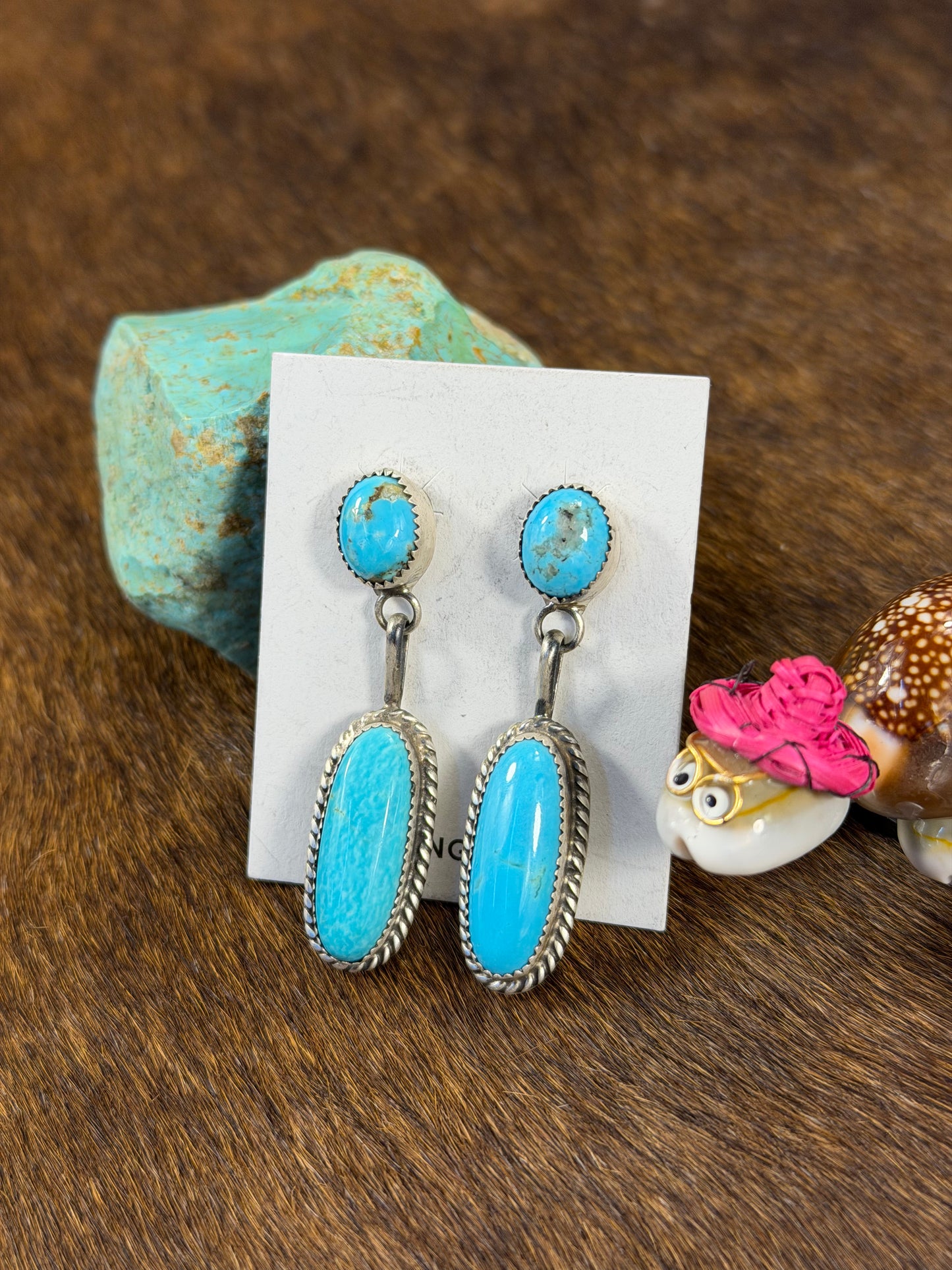Kingman Turquoise Dangle Earring