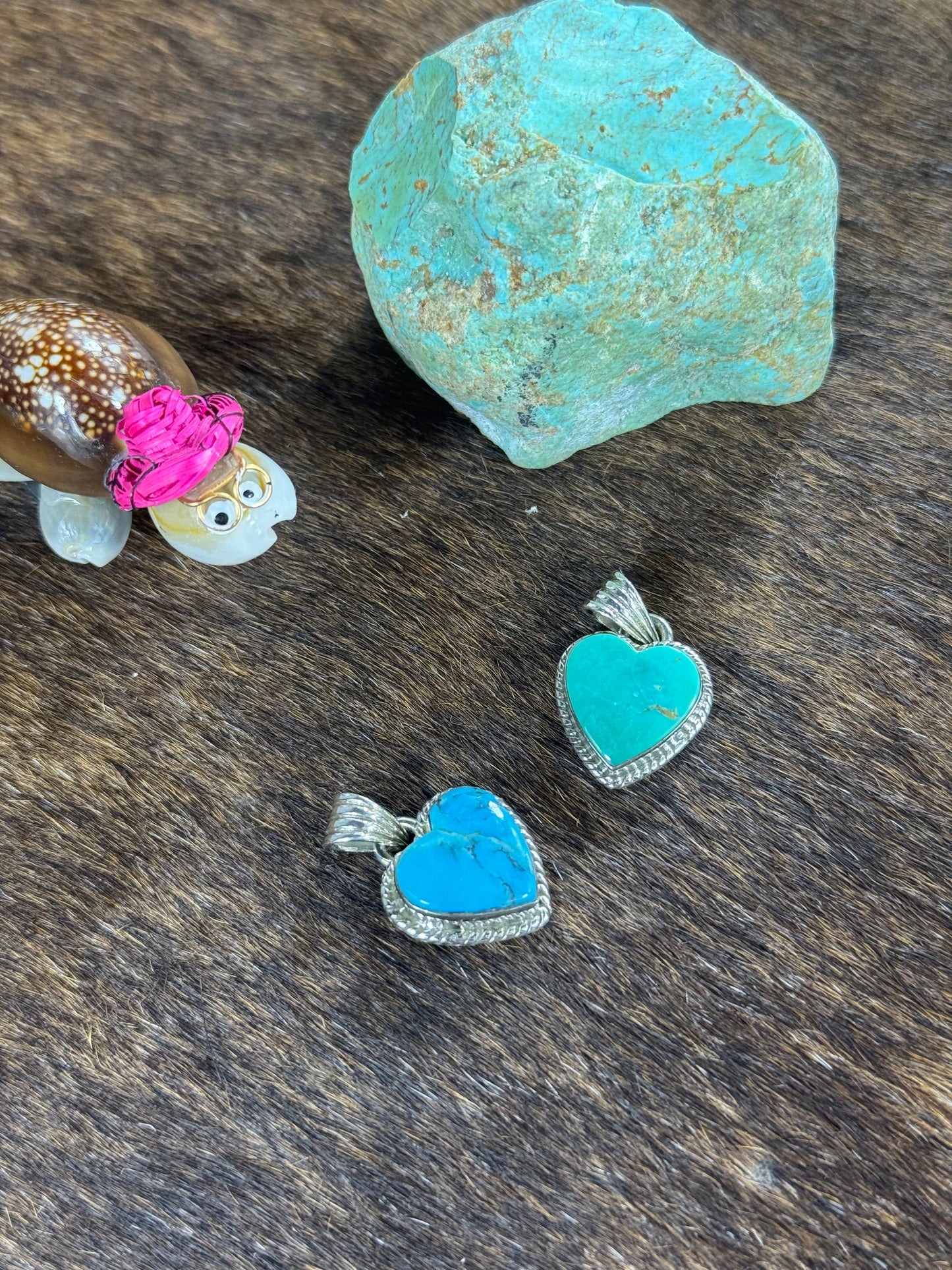 Kingman Turquoise Heart Pendant