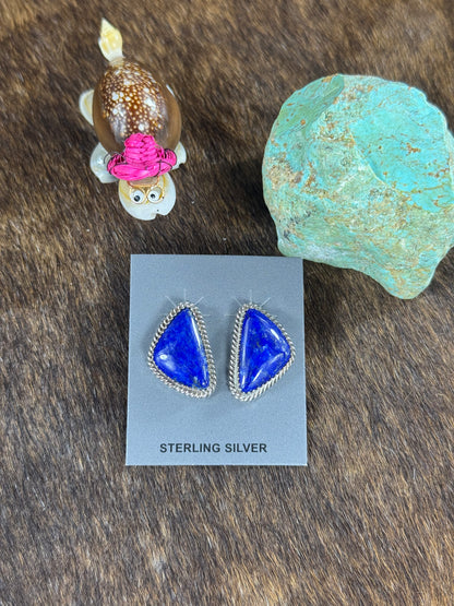 Lapis Stud Earring