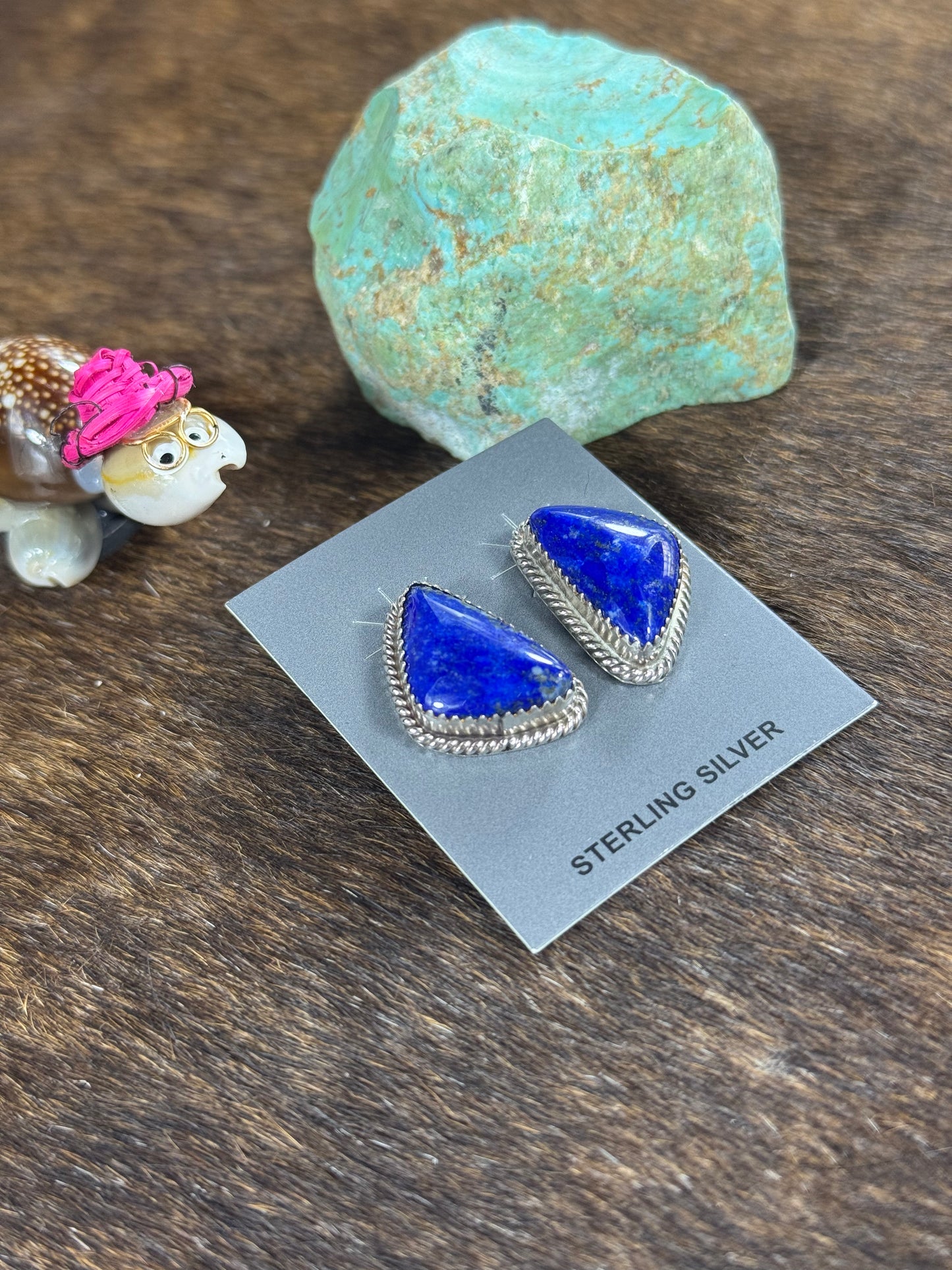 Lapis Stud Earring