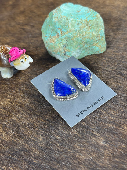 Lapis Stud Earring