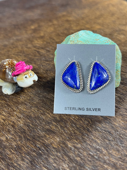 Lapis Stud Earring