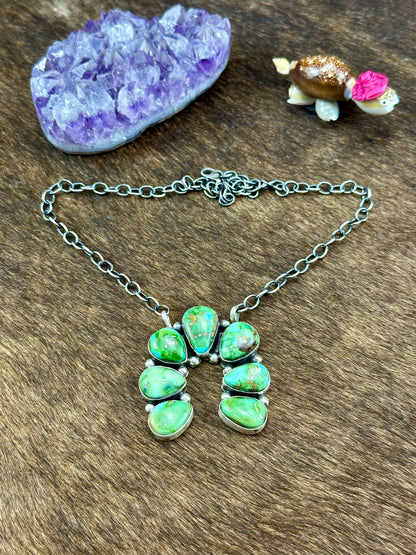 Sonoran Turquoise Sterling Silver Naja Necklace