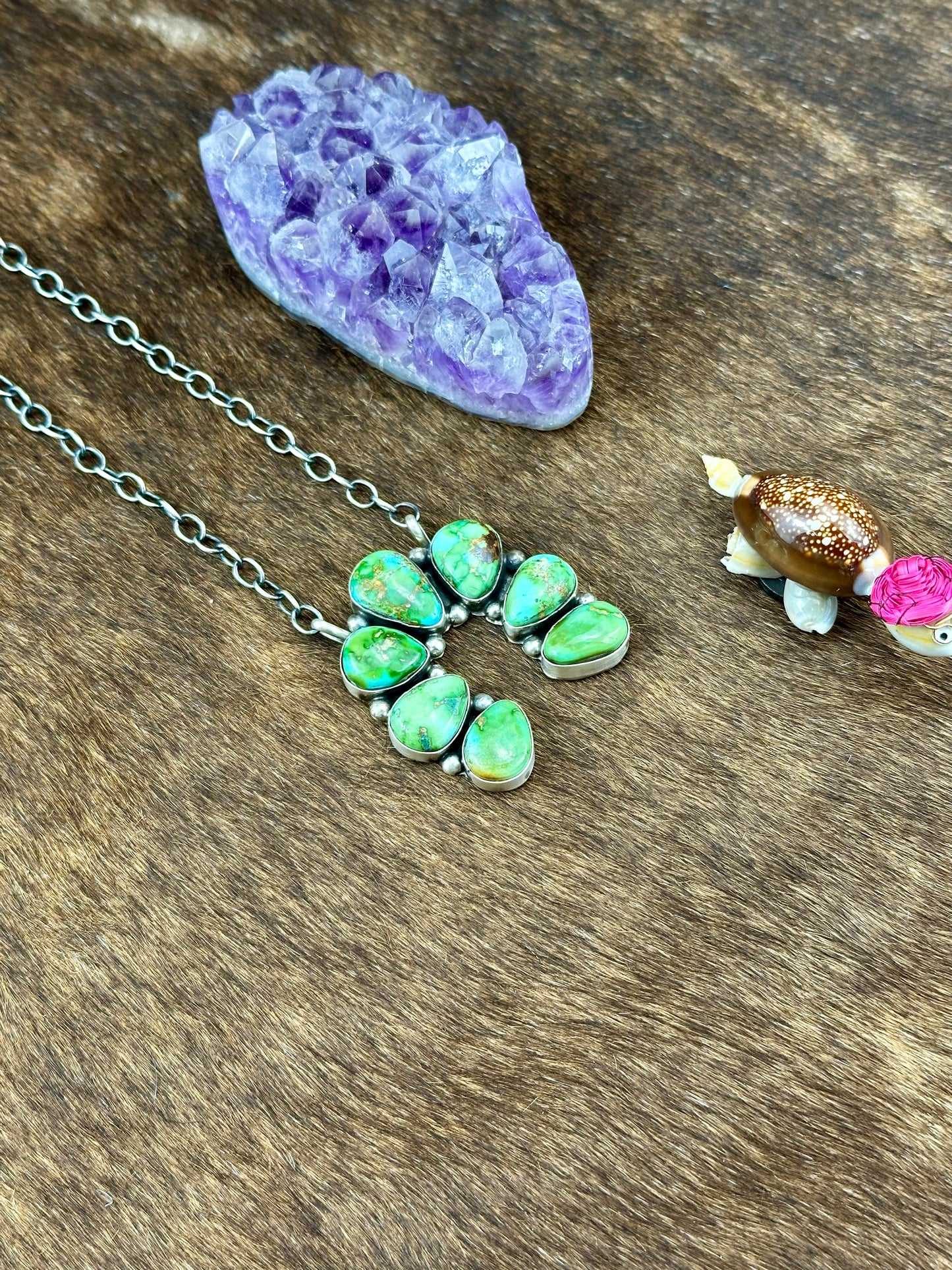 Sonoran Turquoise Sterling Silver Naja Necklace