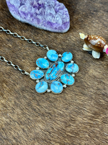 Golden Hills Sterling Silver Cluster Necklace
