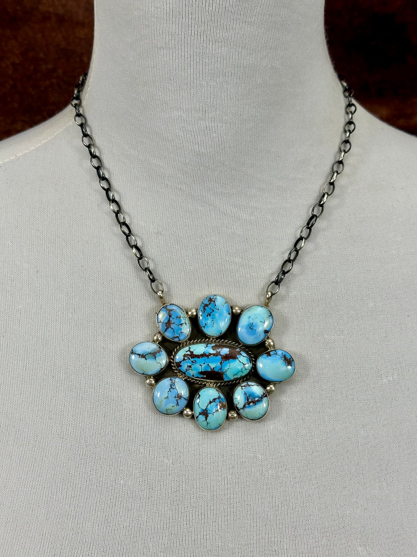 Golden Hills Sterling Silver Cluster Necklace