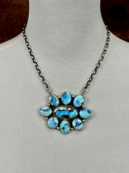 Golden Hills Sterling Silver Cluster Necklace