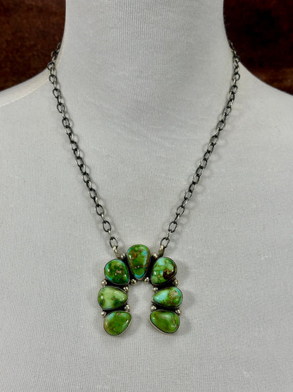 Sonoran Turquoise Sterling Silver Naja Necklace
