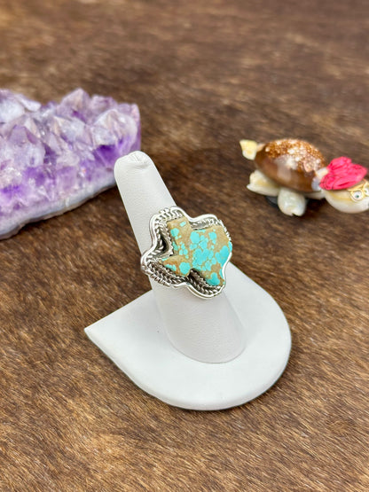 #8 Turquoise Sterling Silver Texas Ring