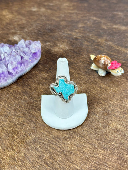 Kingman Turquoise Sterling SIlver Texas Ring