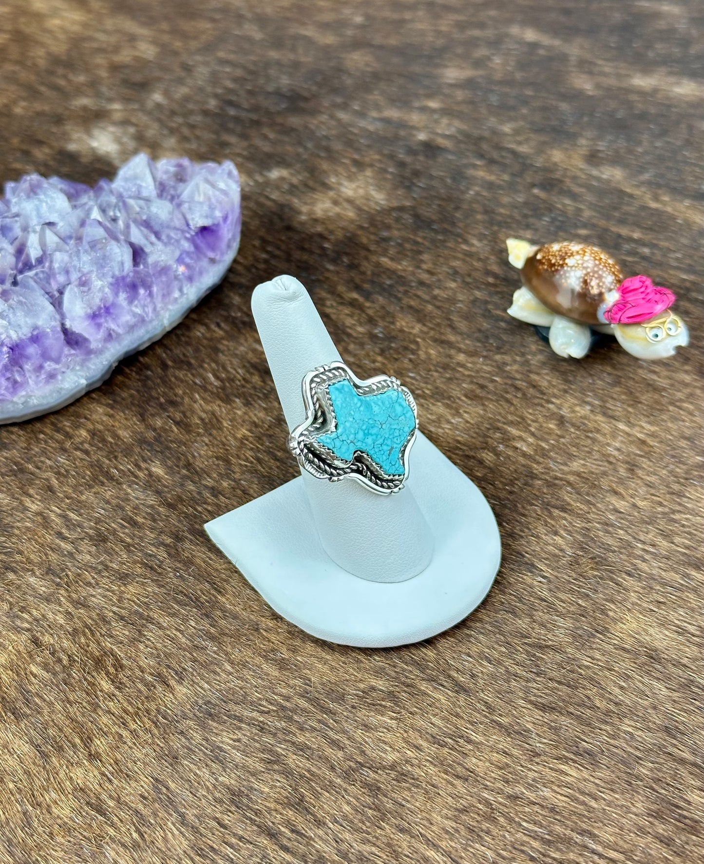 Kingman Turquoise Sterling SIlver Texas Ring