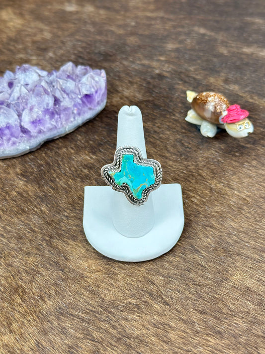 Kingman Turquoise Sterling SIlver Texas Ring