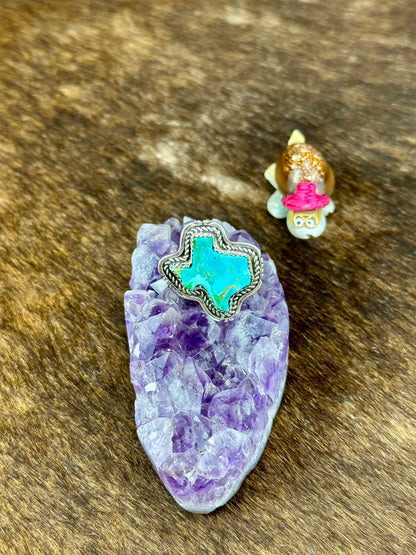 Kingman Turquoise Sterling SIlver Texas Ring