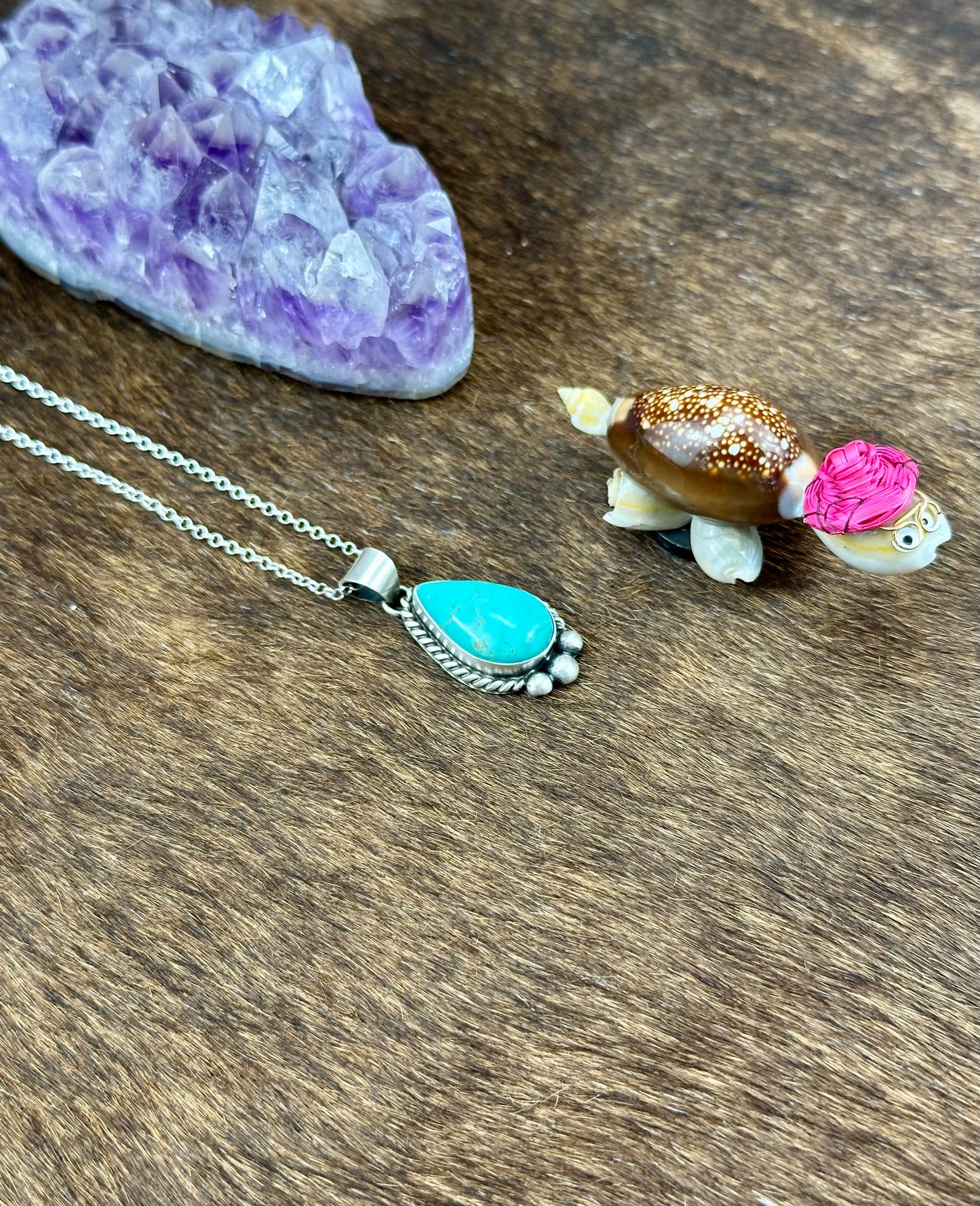 Kingman Turquoise Sterling Silver Pendant