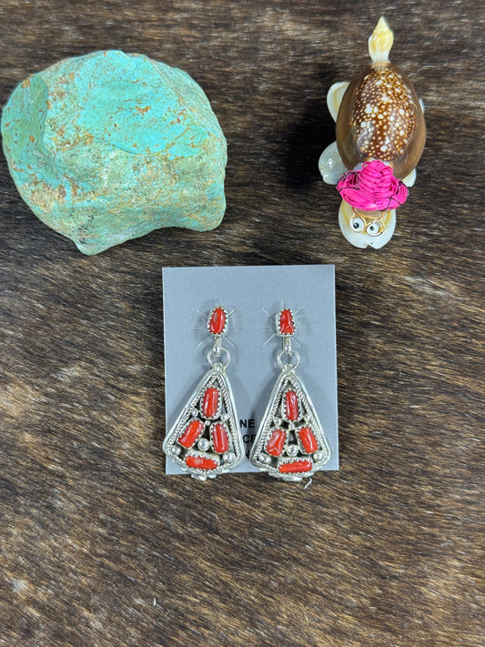 Coral Dangle Earring