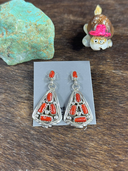 Coral Dangle Earring