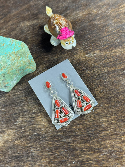 Coral Dangle Earring