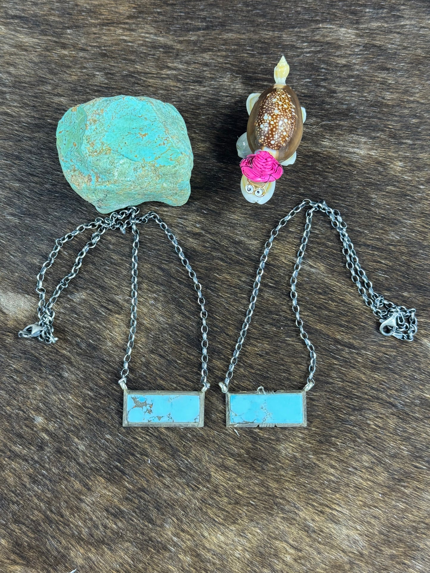 Kingman Turquoise Bar Necklace