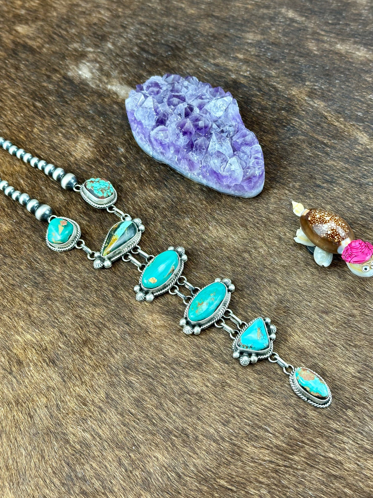 Blackjack and Royston Sterling Silver Turquoise Necklace