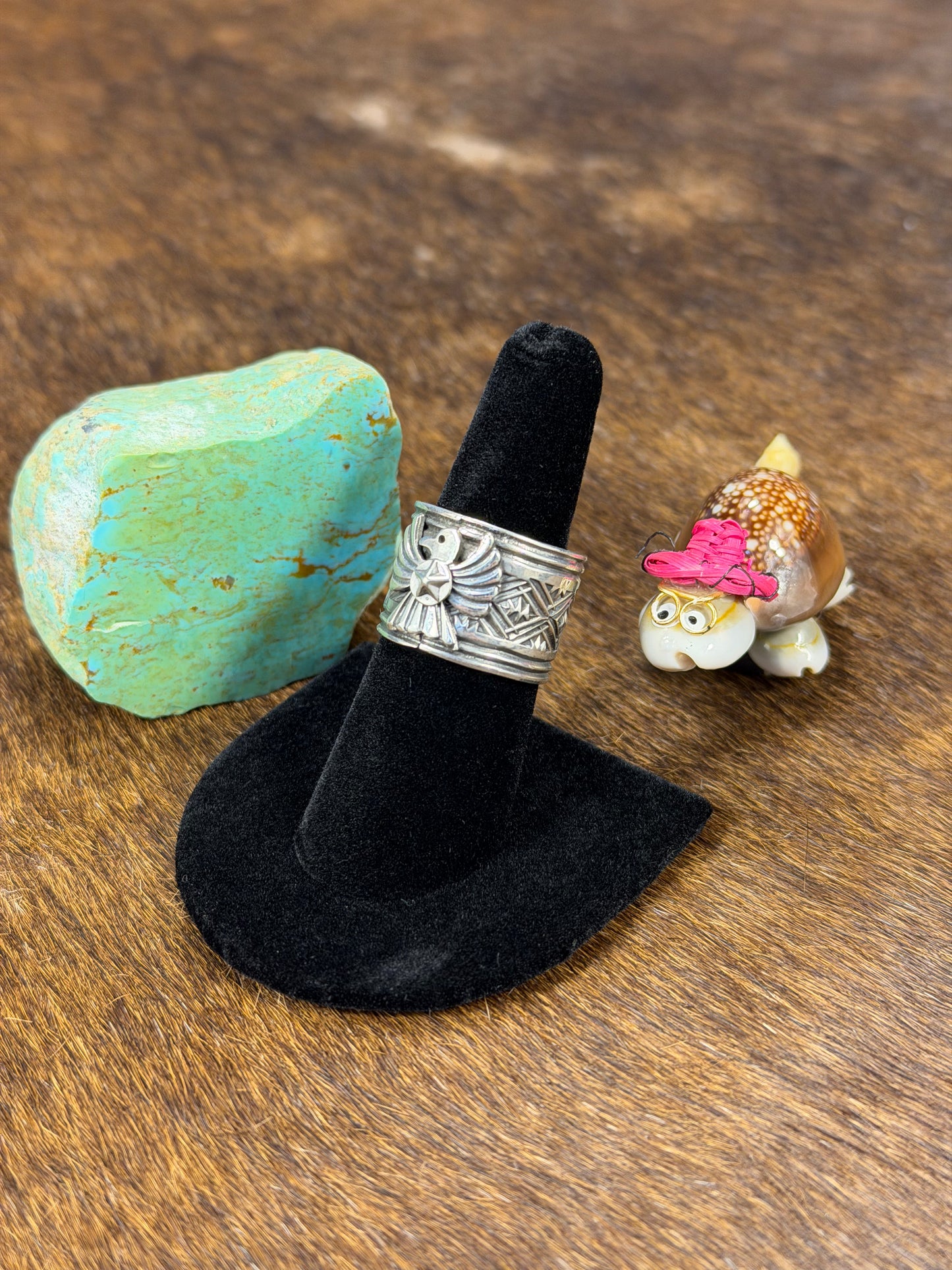 Sterling Silver Thunderbird Stamp Ring