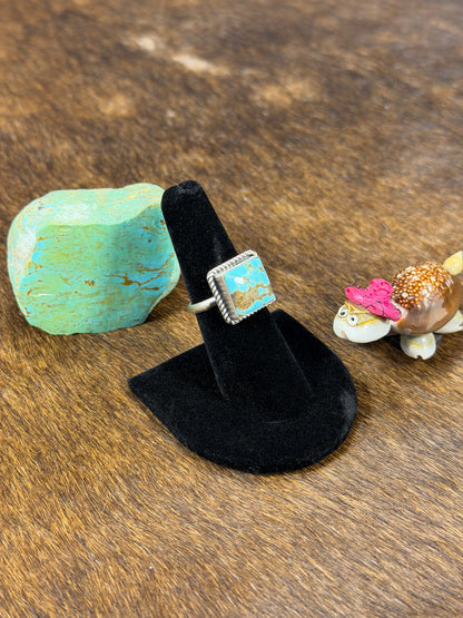 Kingman Turquoise Square Ring