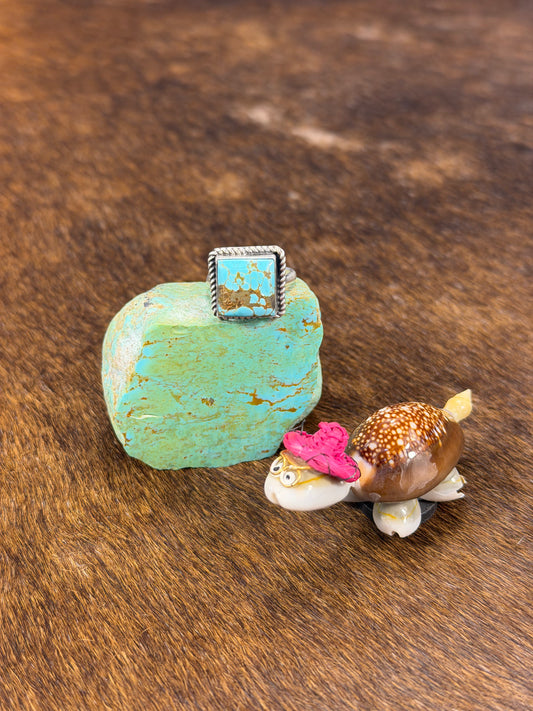 Kingman Turquoise Square Ring