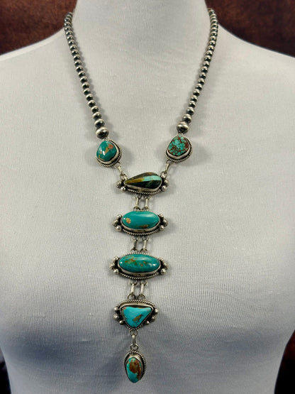 Blackjack and Royston Sterling Silver Turquoise Necklace