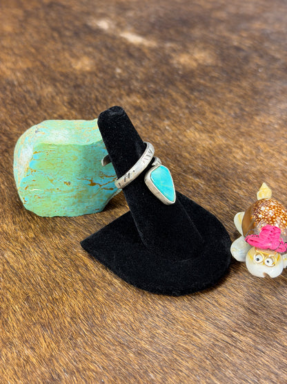 Kingman Turquoise Snake Ring