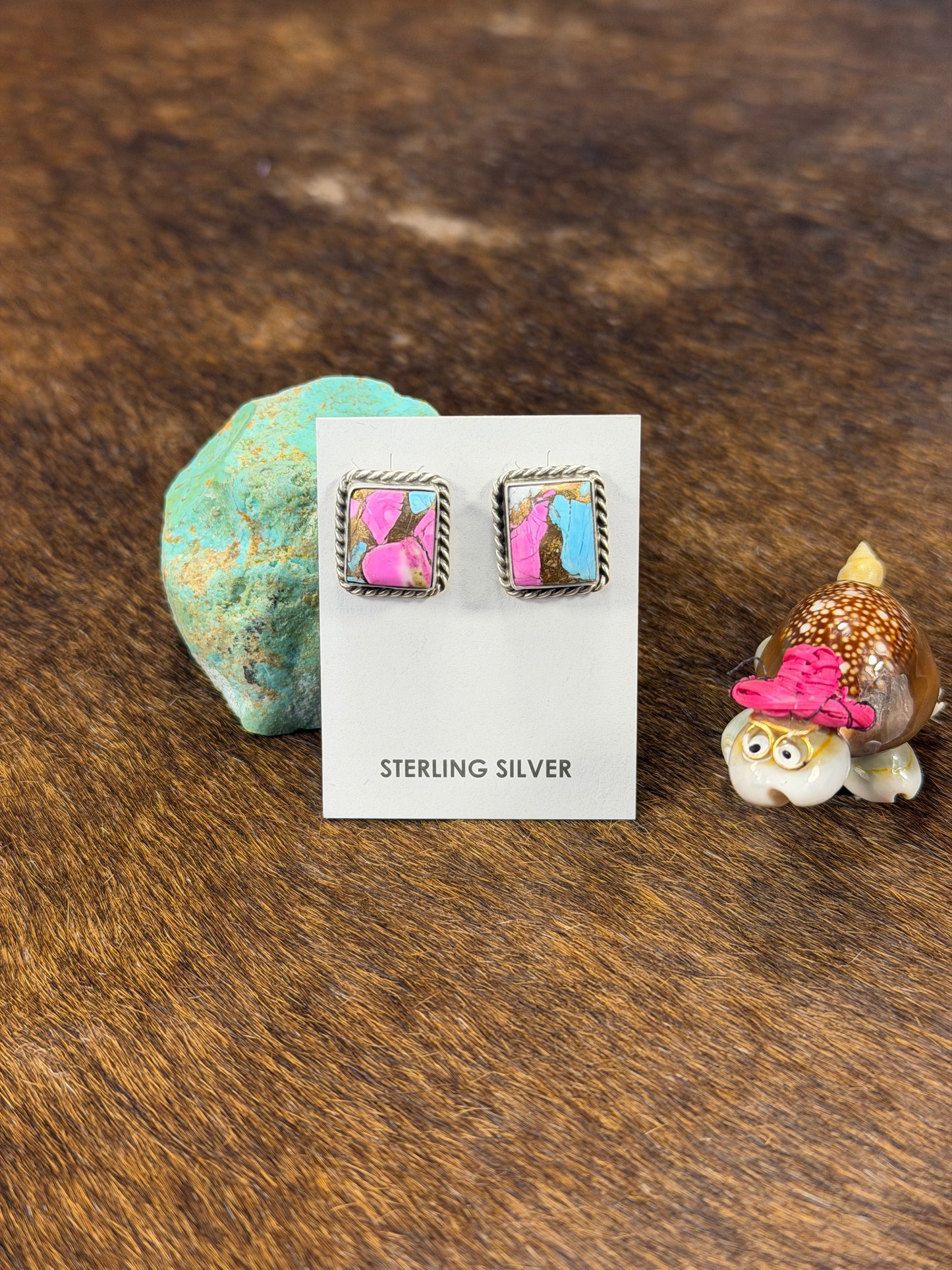 Cotton Candy Square Earring