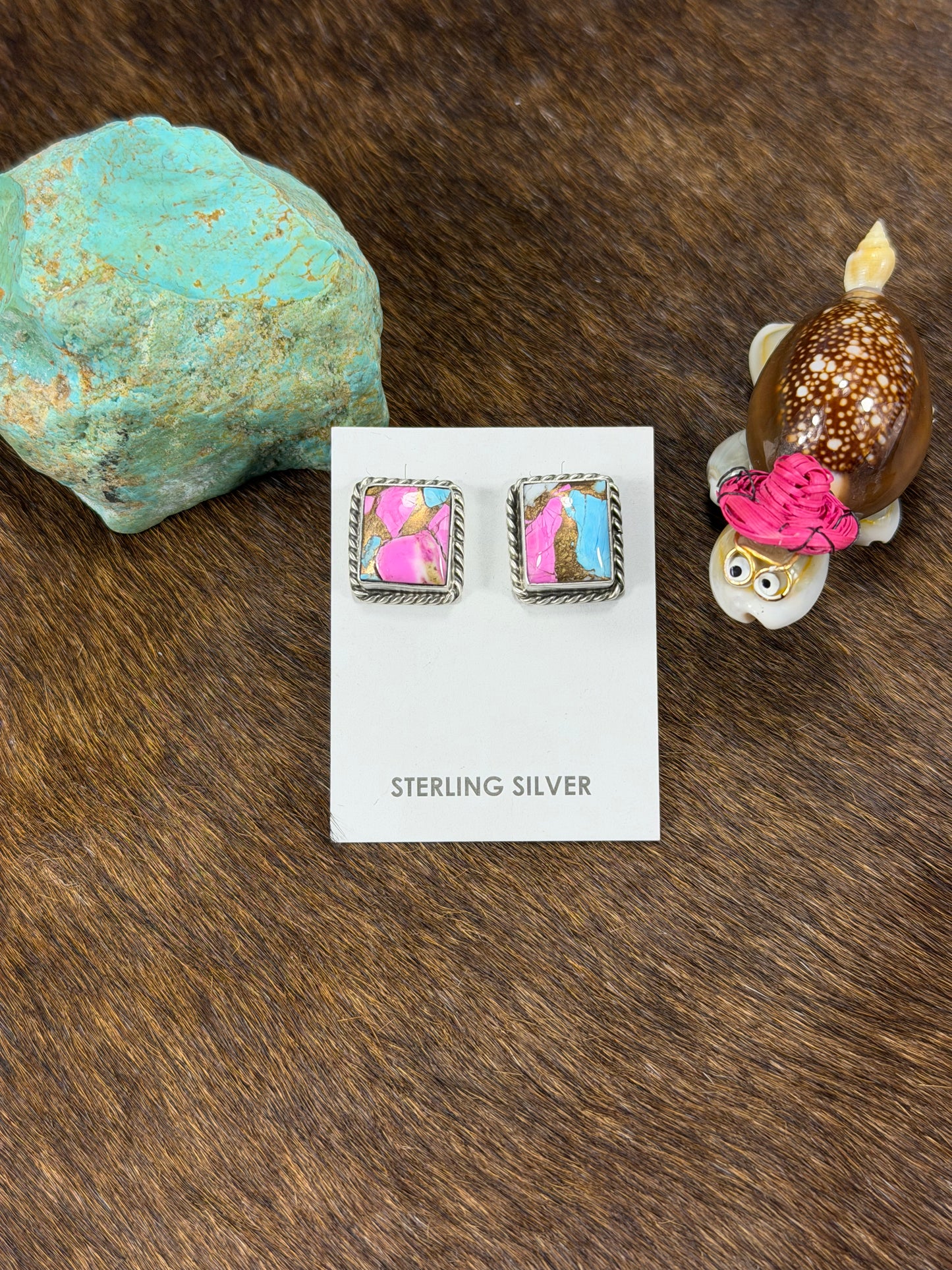Cotton Candy Square Earring
