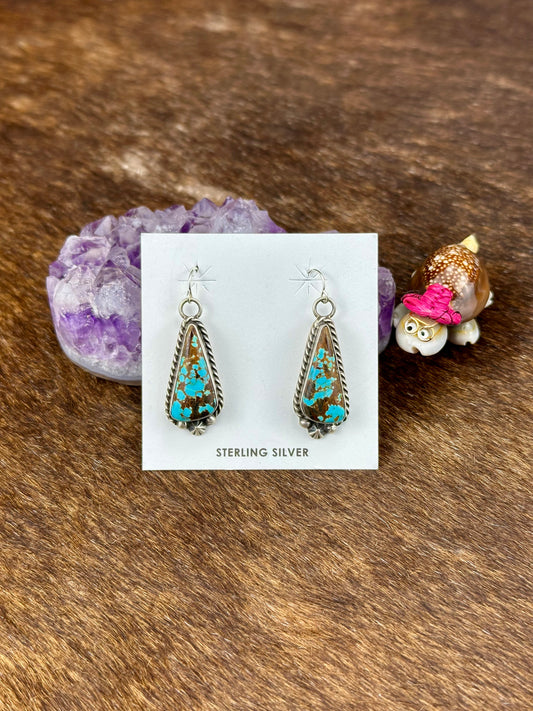 #8 Turquoise Sterling SIlver Dangle Earrings