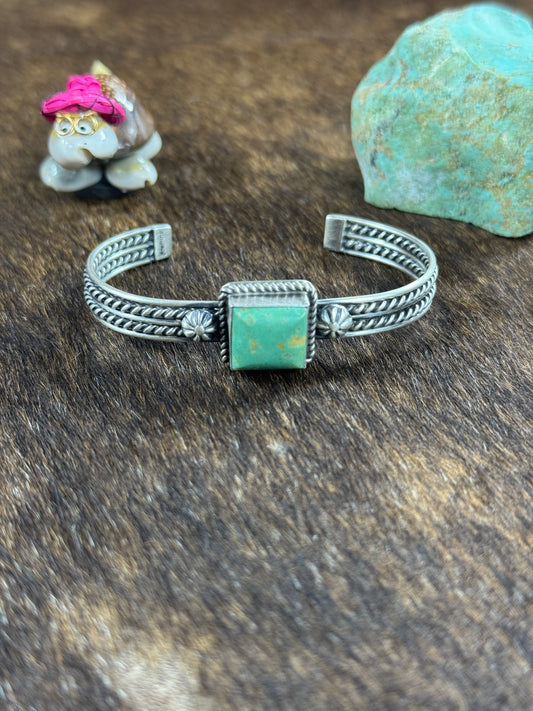 Kingman Turquoise Square Bracelet