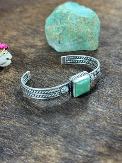 Kingman Turquoise Square Bracelet
