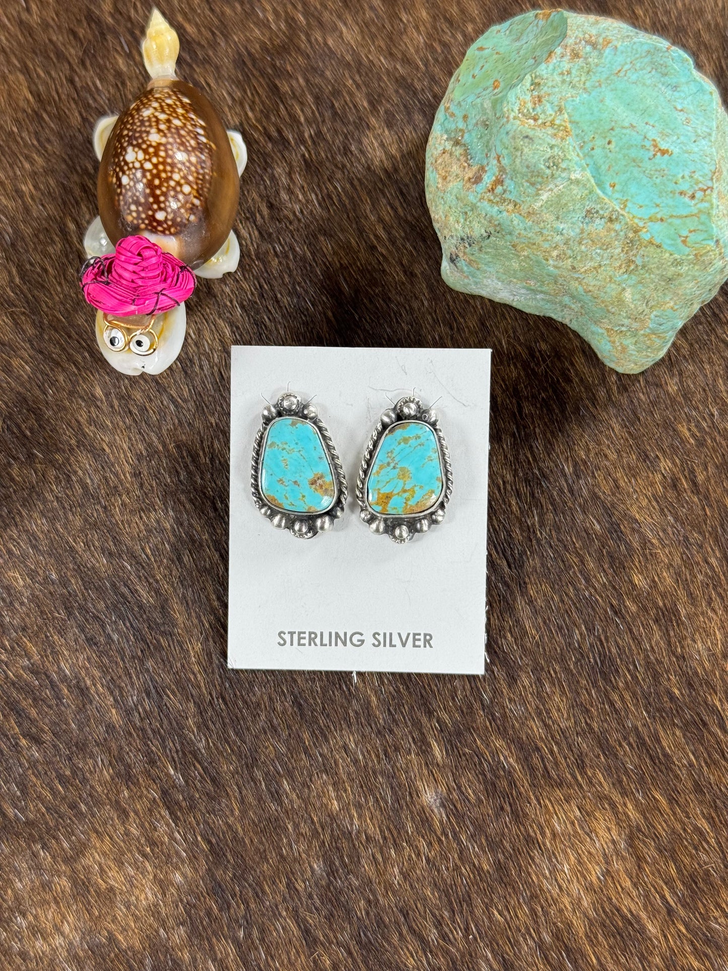 Kingman Turquoise Stud Earring