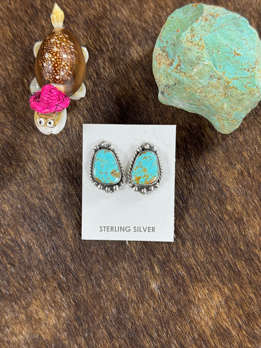 Kingman Turquoise Stud Earring