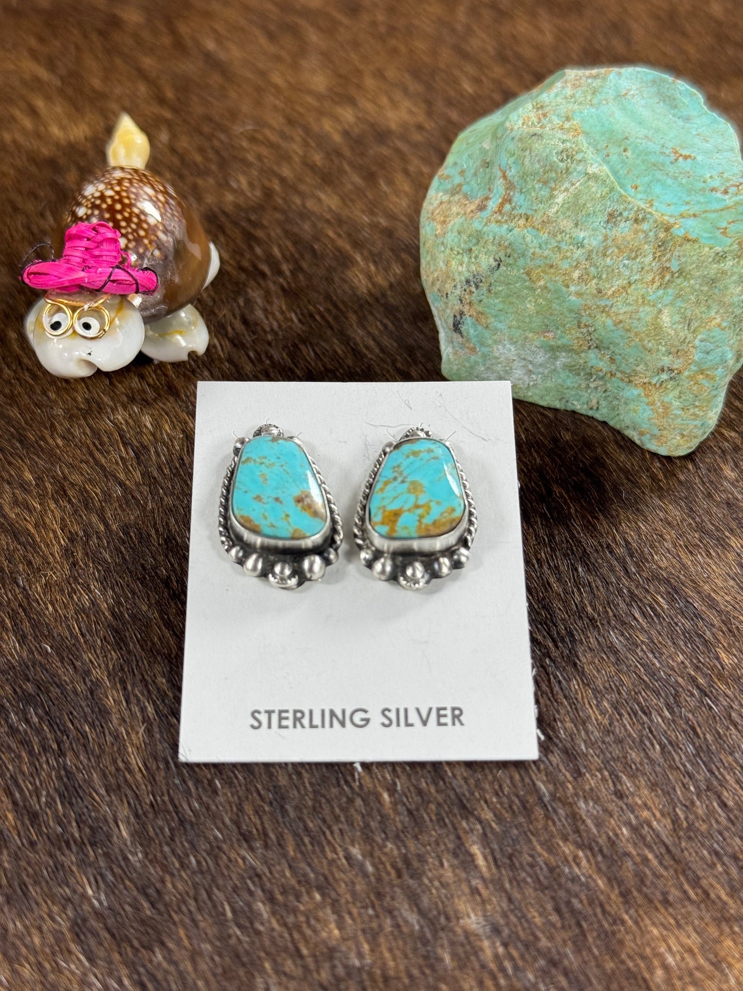 Kingman Turquoise Stud Earring