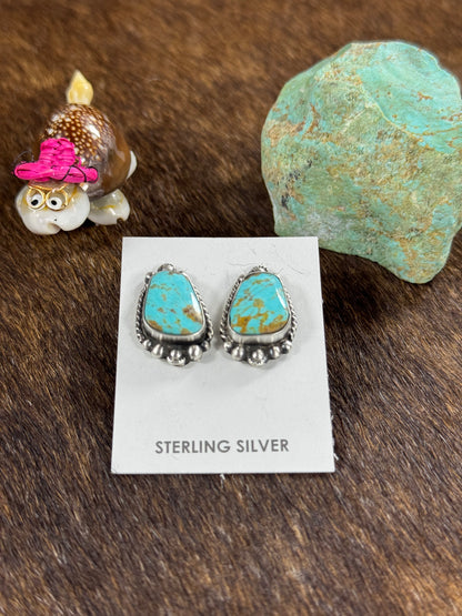 Kingman Turquoise Stud Earring