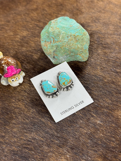 Kingman Turquoise Stud Earring