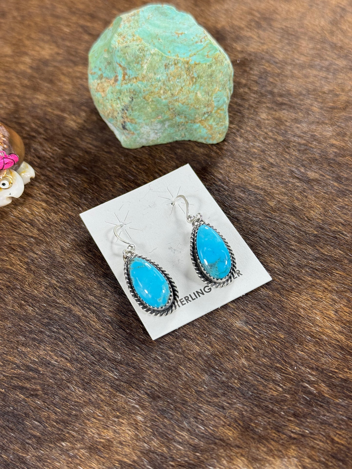 Kingman Turquoise Dangle Earring