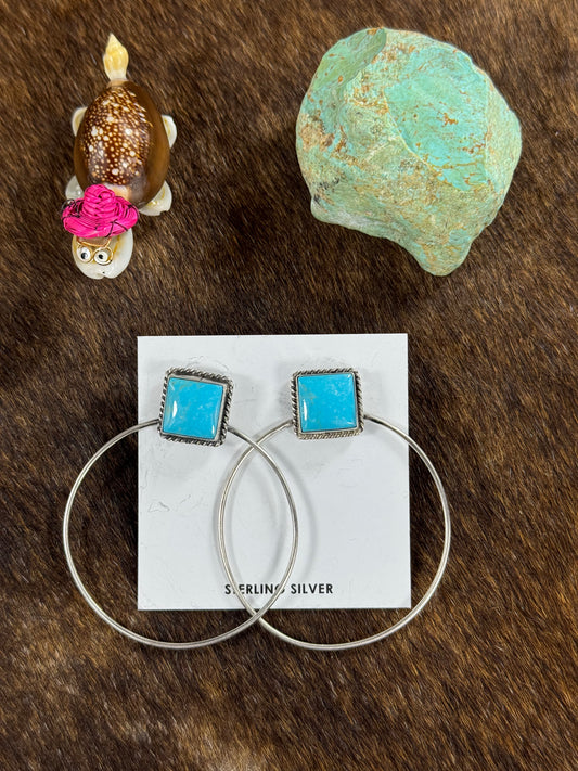 Kingman Square Hoop Earring