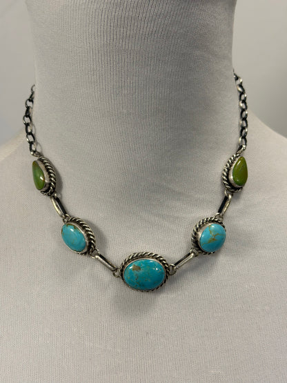 Kingman Turquoise Choker Necklace
